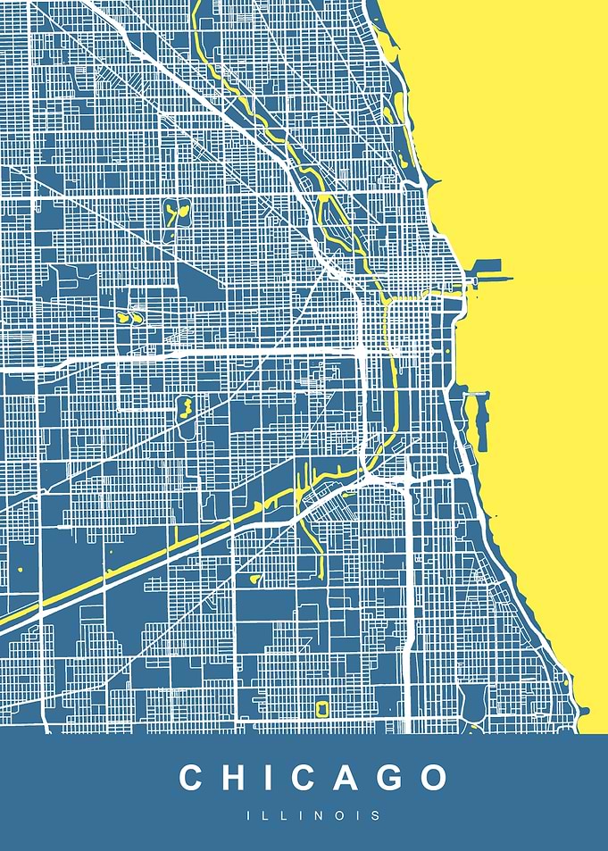 Map Chicago Illinois
