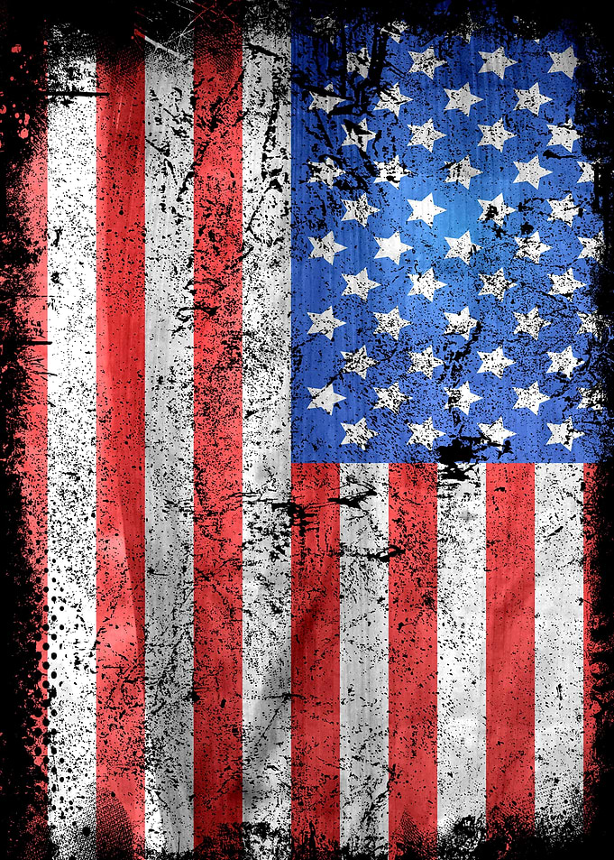 Distressed USA Flag Grunge