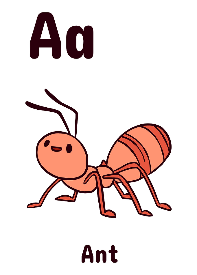 ALPHABET KIDS ABC LETTER A
