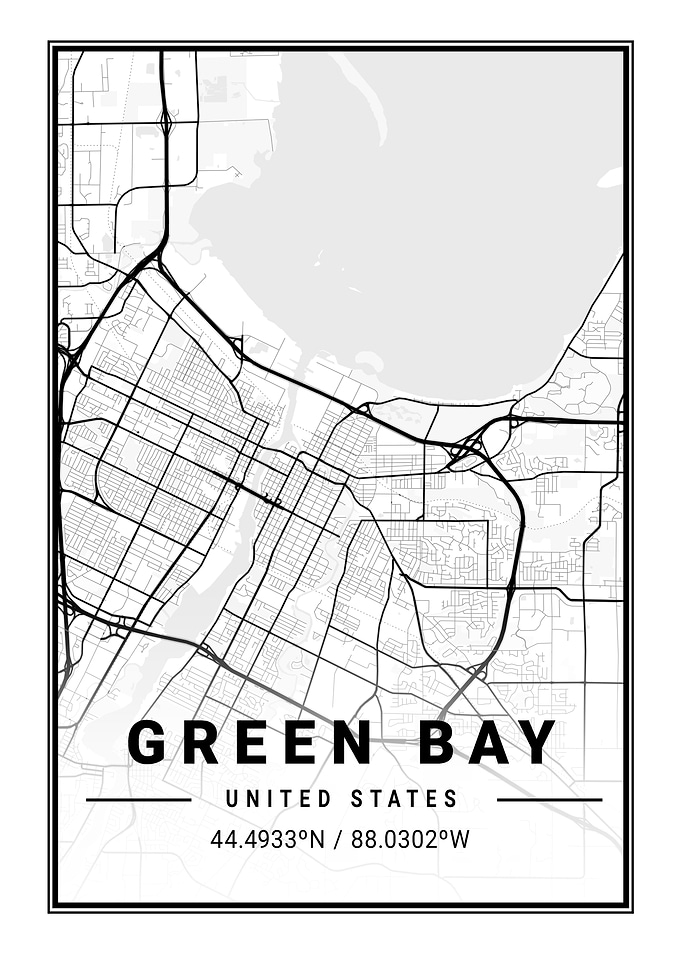 Green Bay Light City Map
