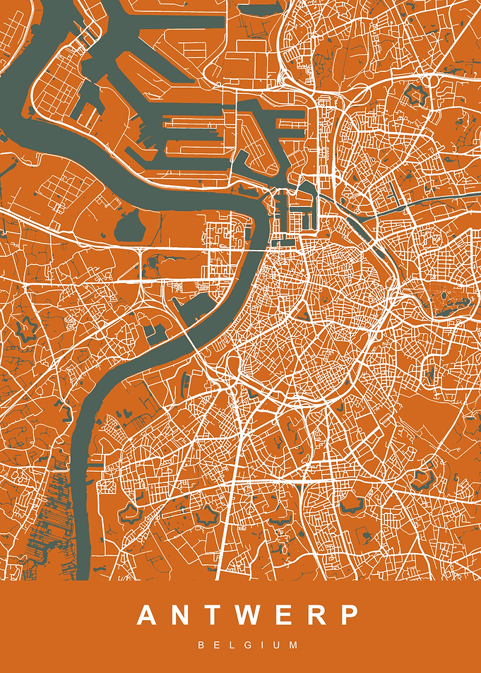 Map Antwerp Belgium