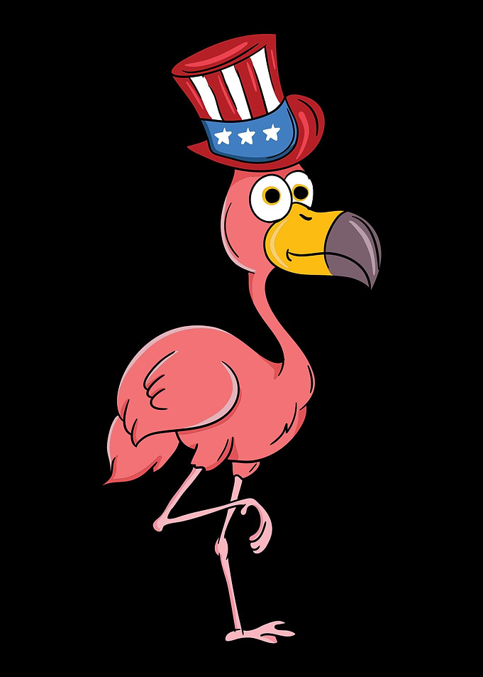 Fourth Of July I Flamingo