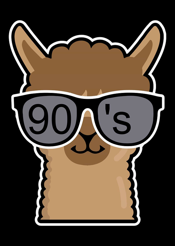 90s Party Llama Alpaca