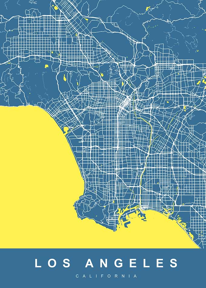 Map Los Angeles California