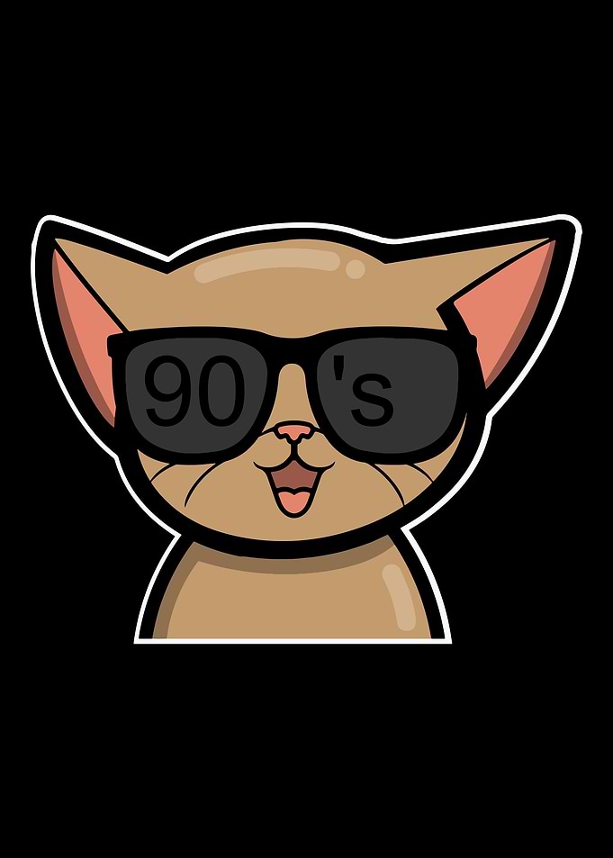 90s Party Animal Cat