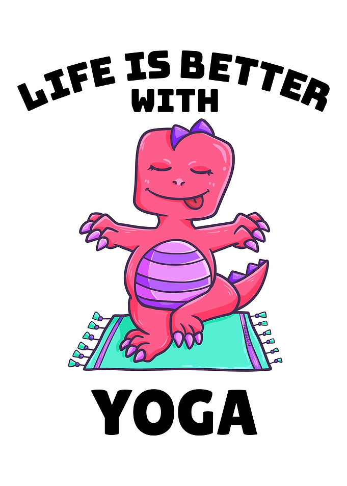 Yoga dinosaur TRex sports