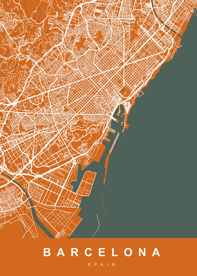 Map Barcelona Spain