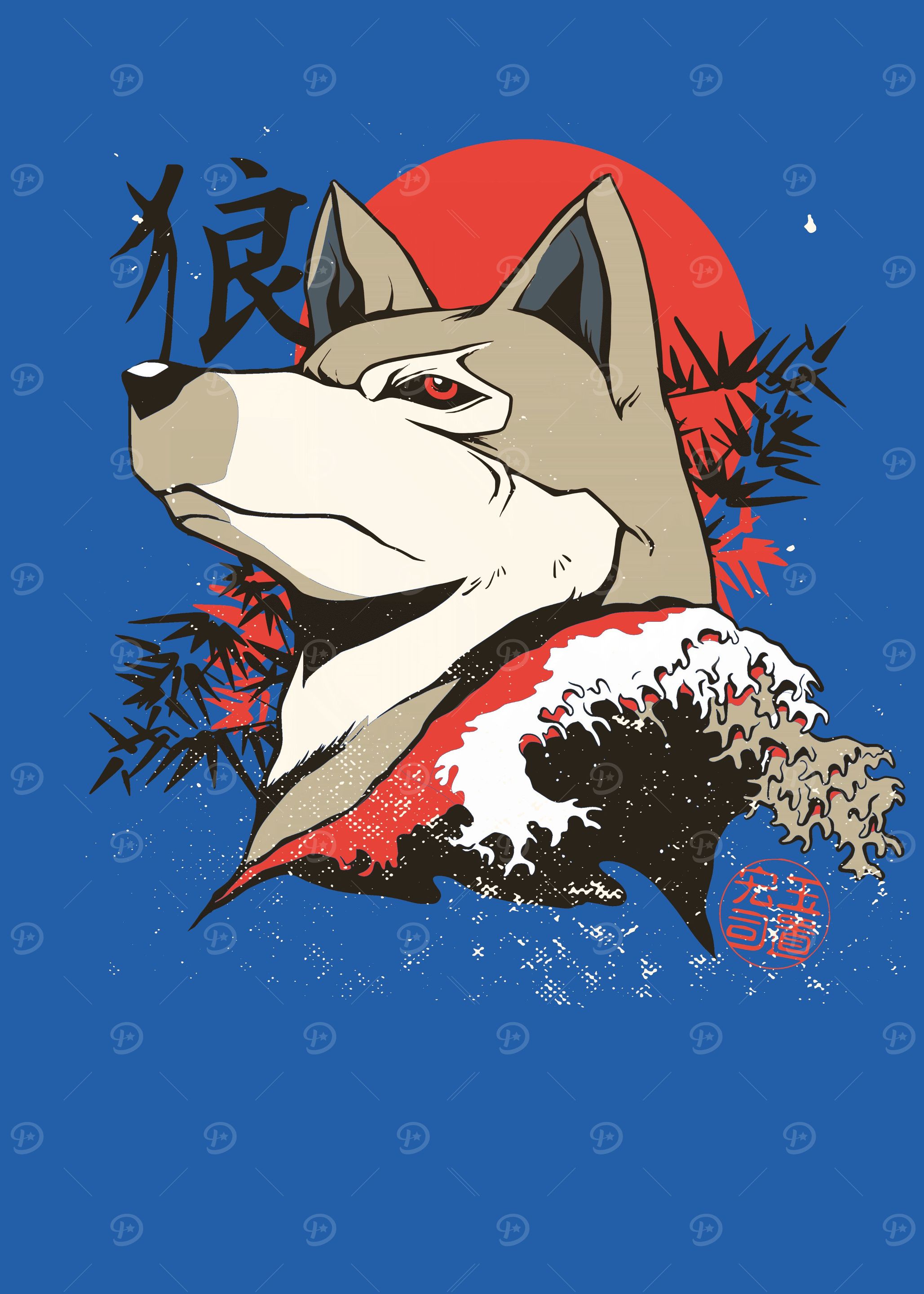 Japanese proud wolf
