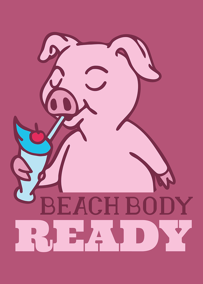 Beach Body Ready pig
