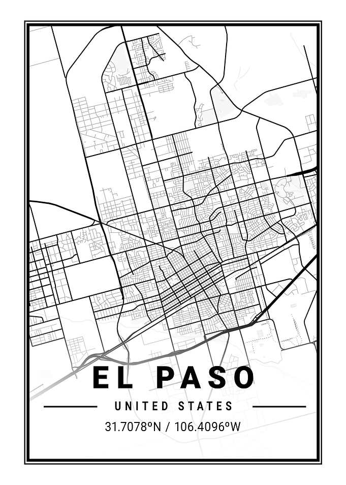 EL Paso Light City Map