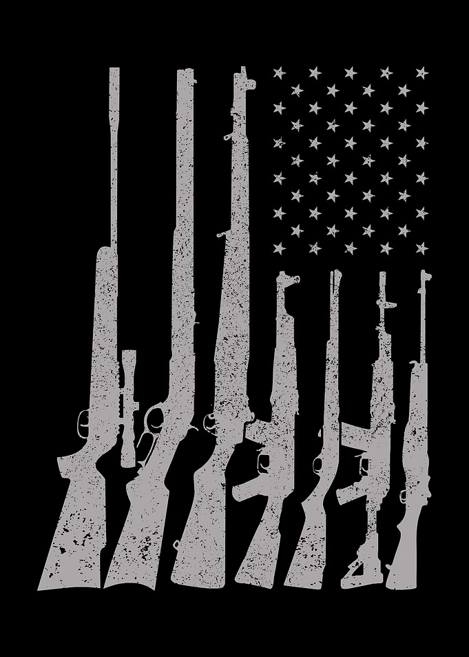 Grunge Vintage Flag Guns