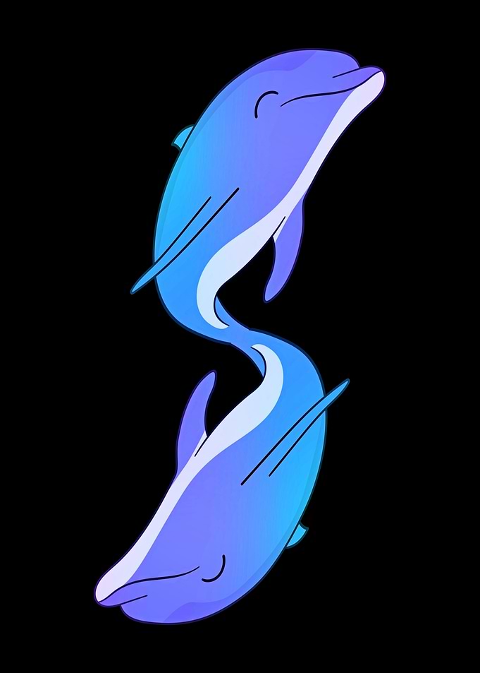 Beautiful dolphin animal
