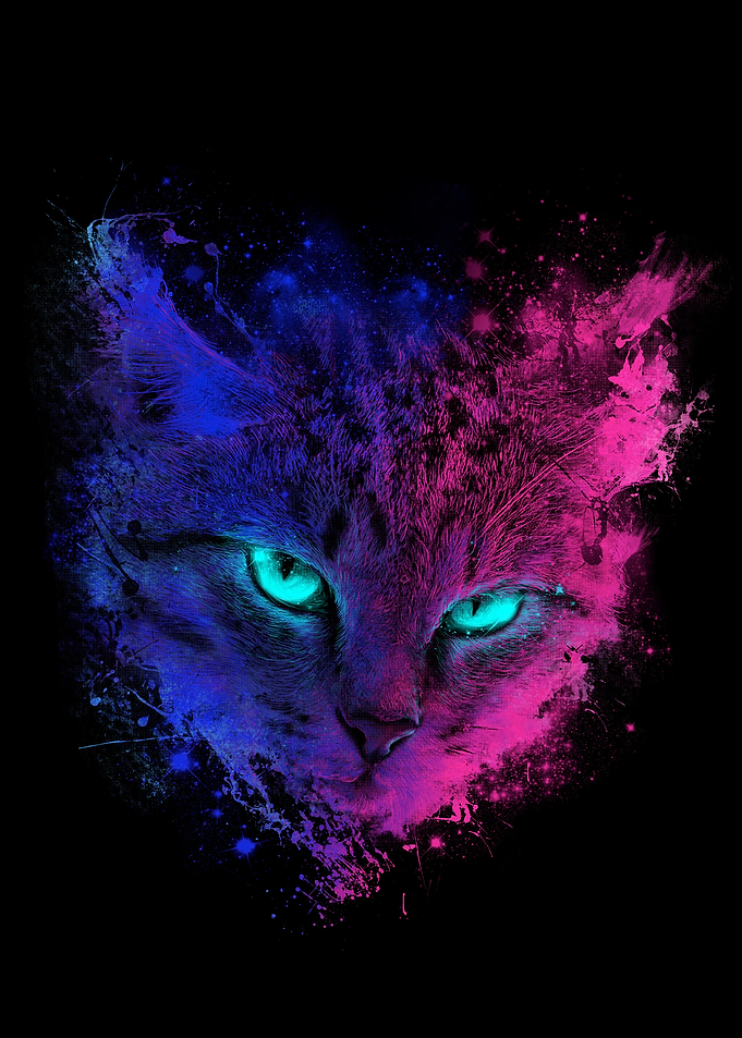 Space Neon Cat