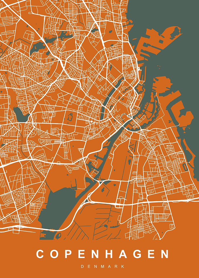 Map Copenhagen Denmark