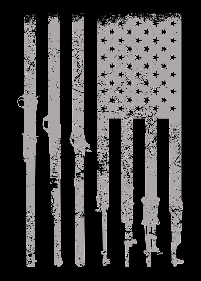 Flag Guns I Distressed Gun