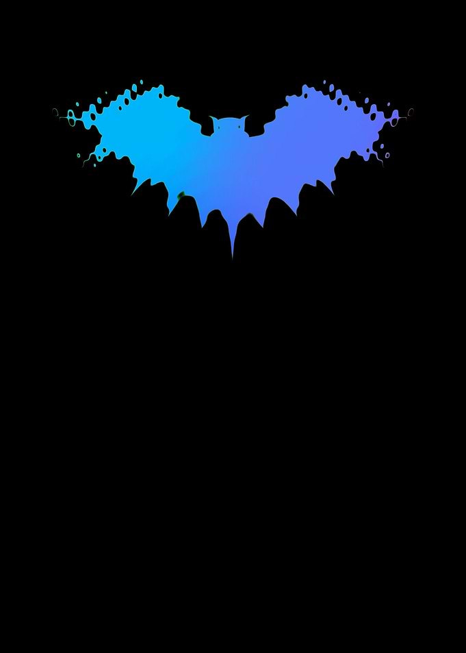 Halloween bat with waves