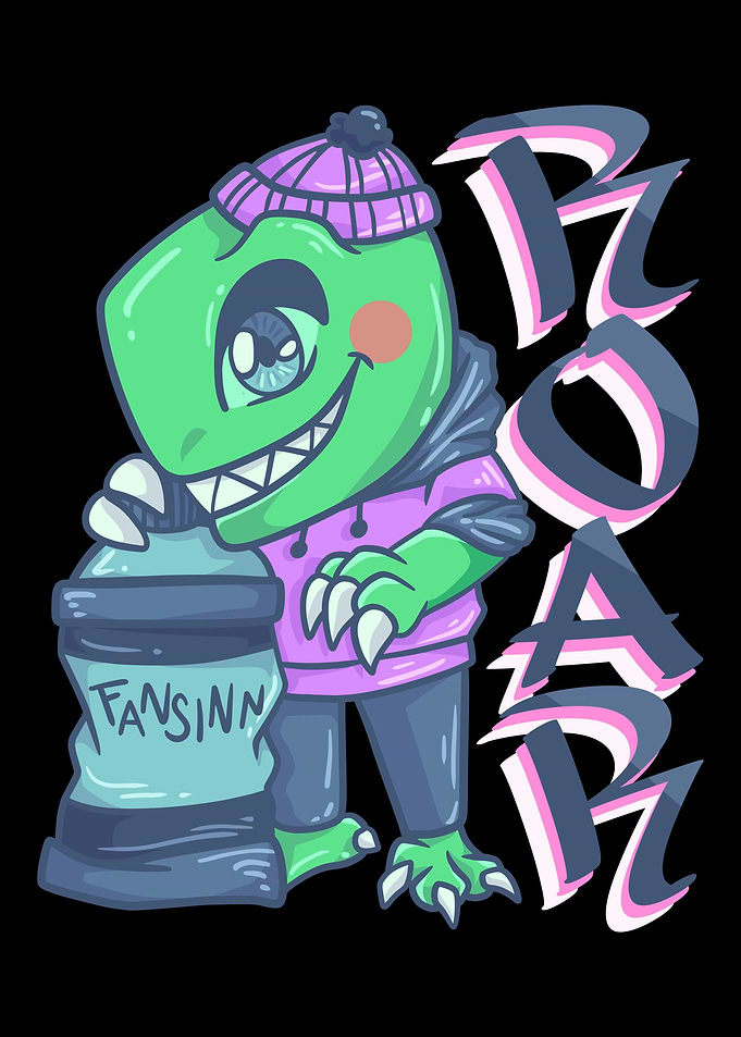 Dino cool spray can hip ho