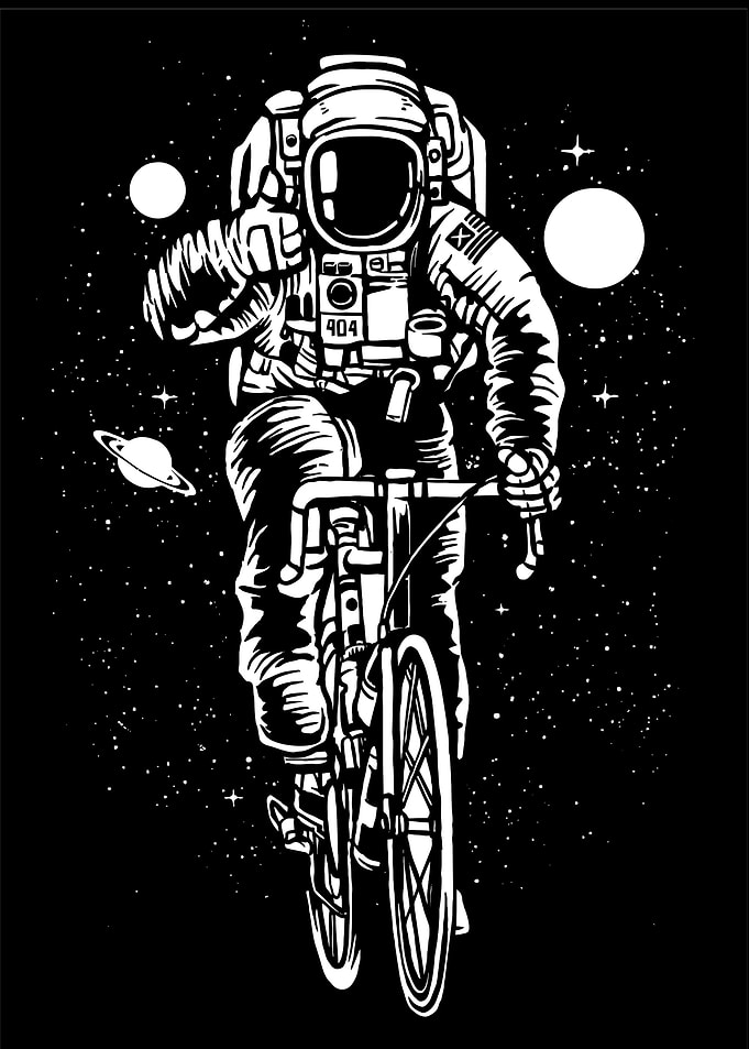 Cool Bicycle Astronaut