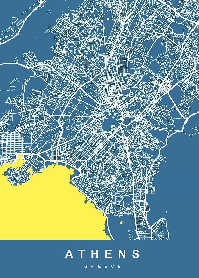 Map Athens Greece