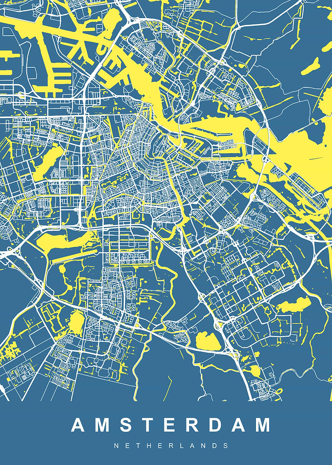 Map Amsterdam Netherlands