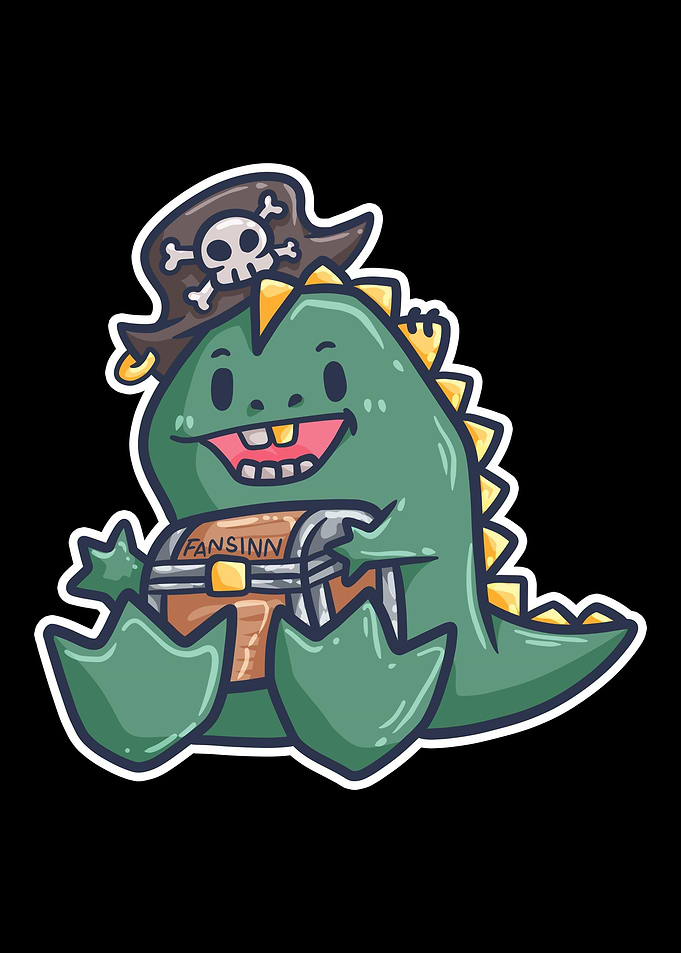 Pirate Dinosaur TRex trea
