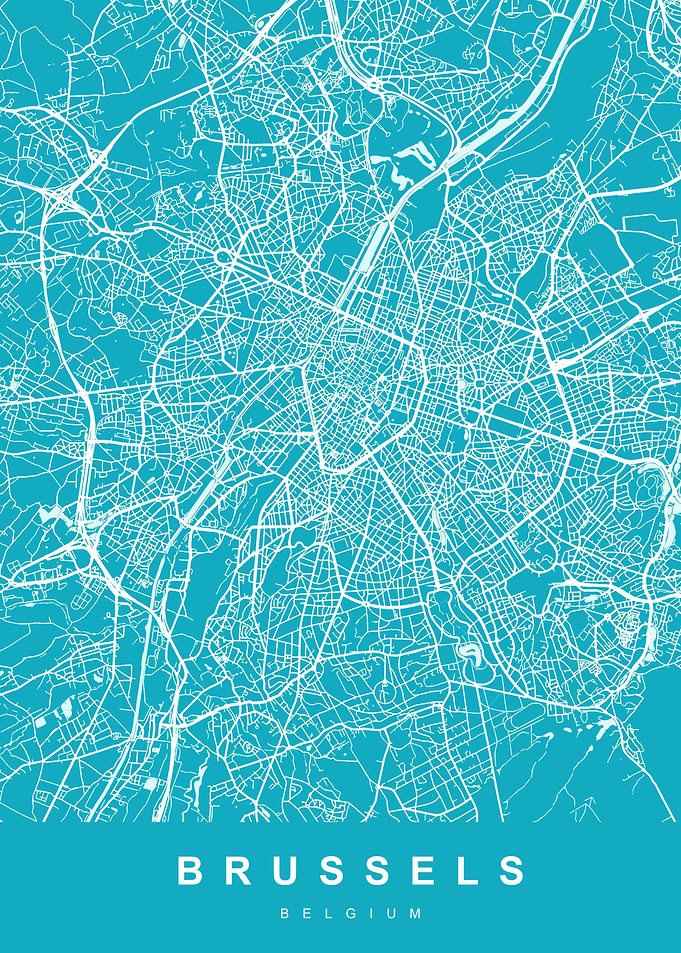 Map Brussels Belgium