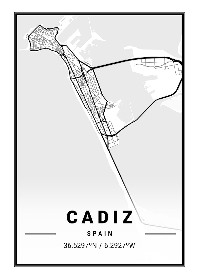 Cadiz Light City Map