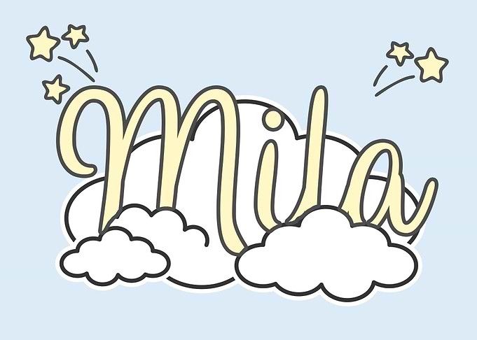 Mila Baby Name Gift Sign
