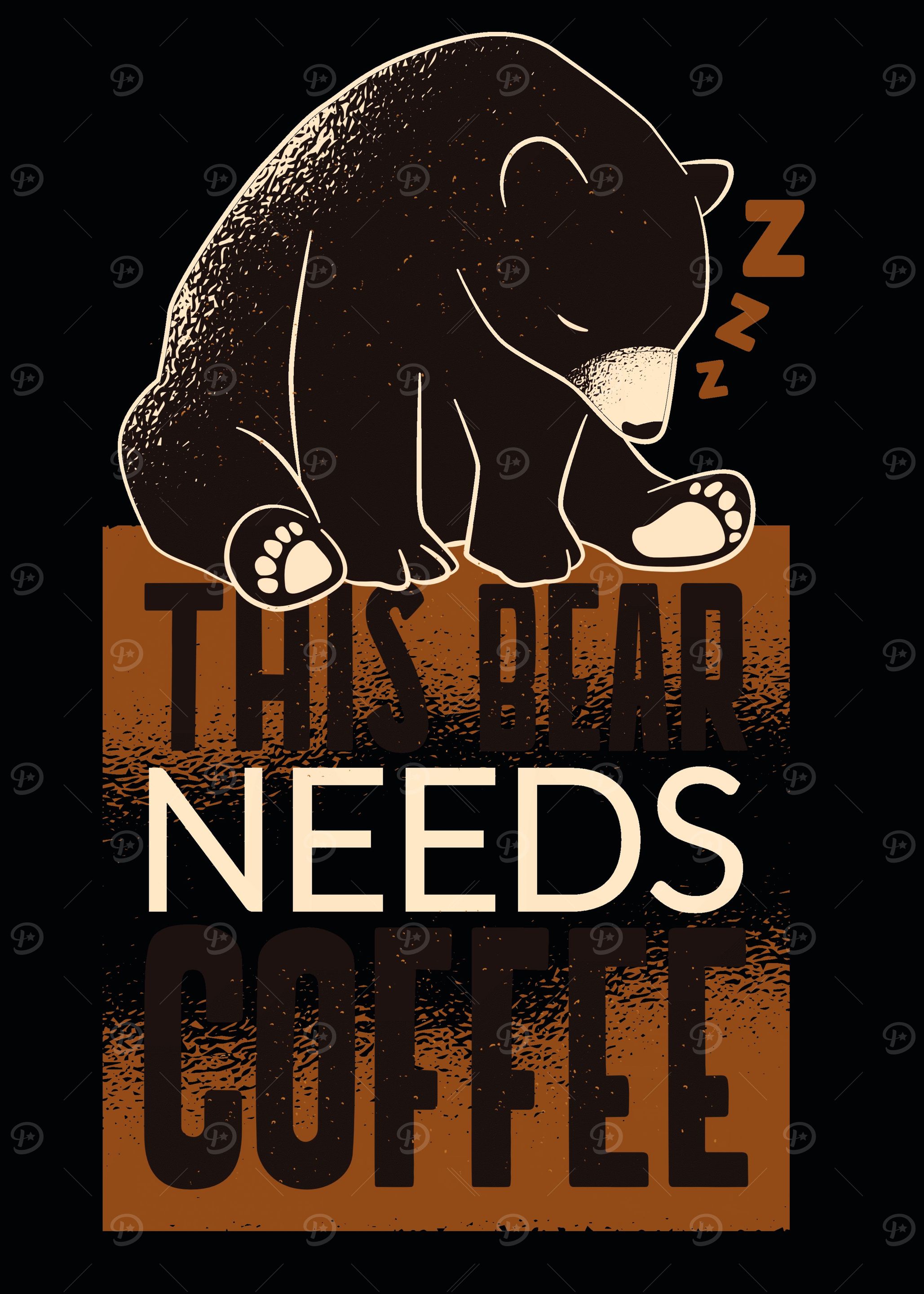 Tired Bear needs Coffee