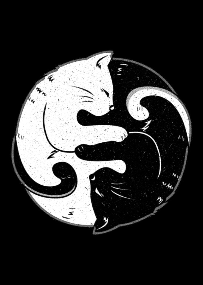 Ying Yang Cat Lover Yin