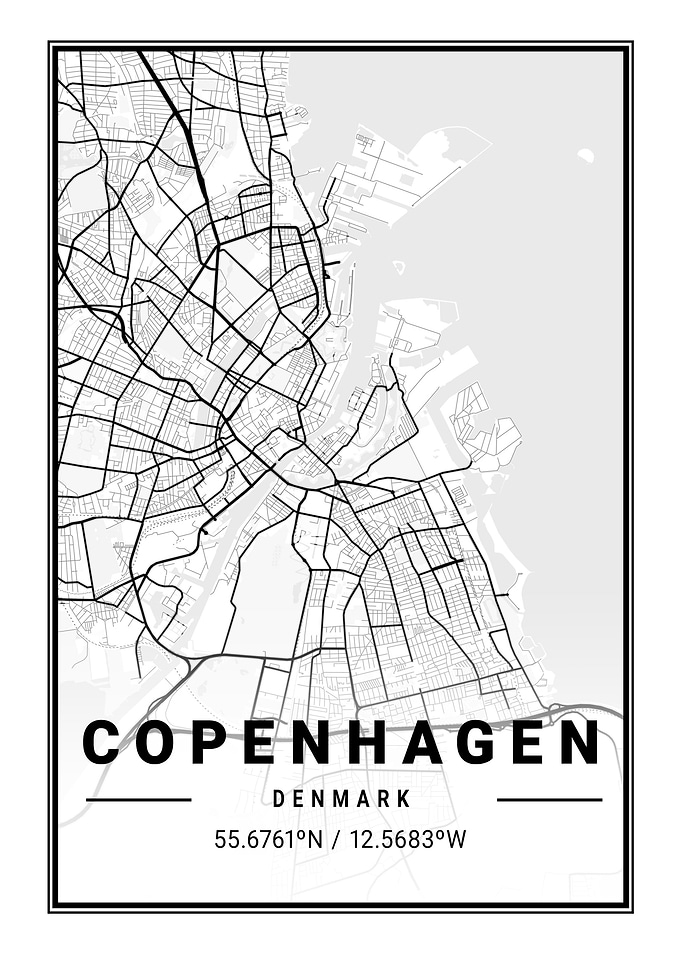 Copenhagen Light City Map