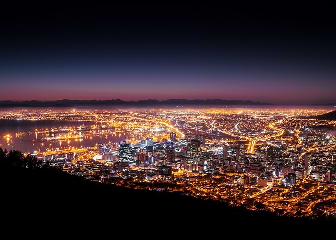 Table mountain at sunrise