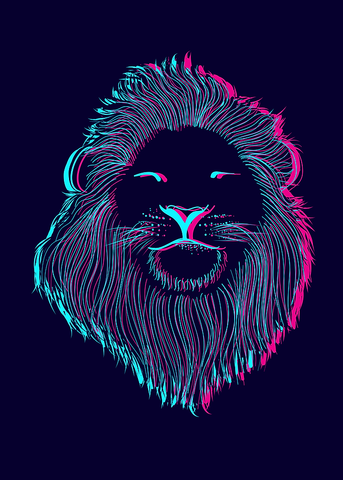 Lion Pop Art Illustration