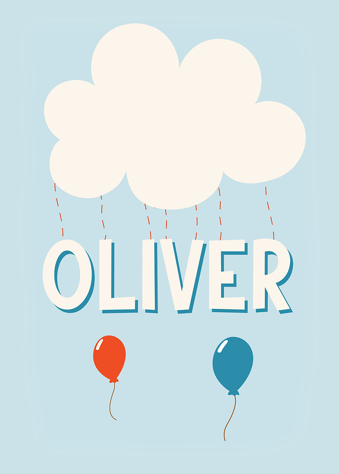 Oliver Baby Name Gift Sign