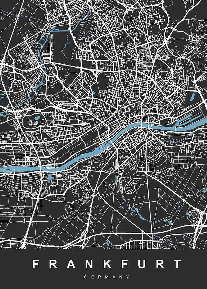 Map Frankfurt Germany