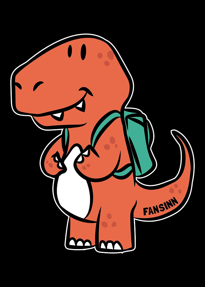 Dino TRex school kid back