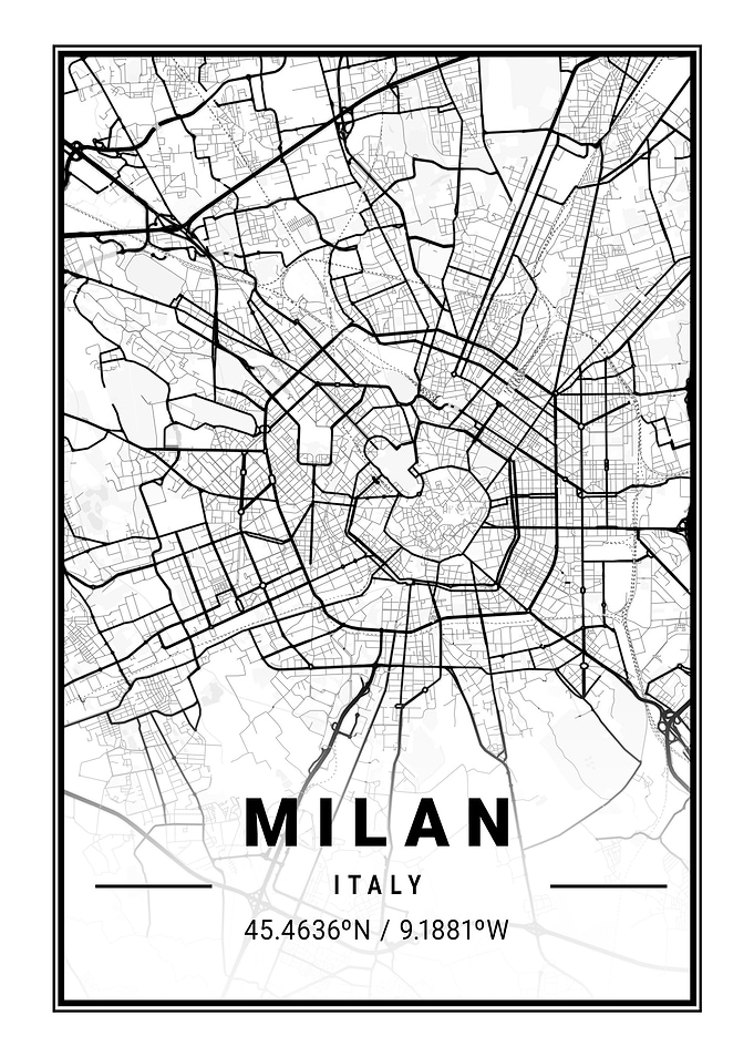 Milan Light City Map