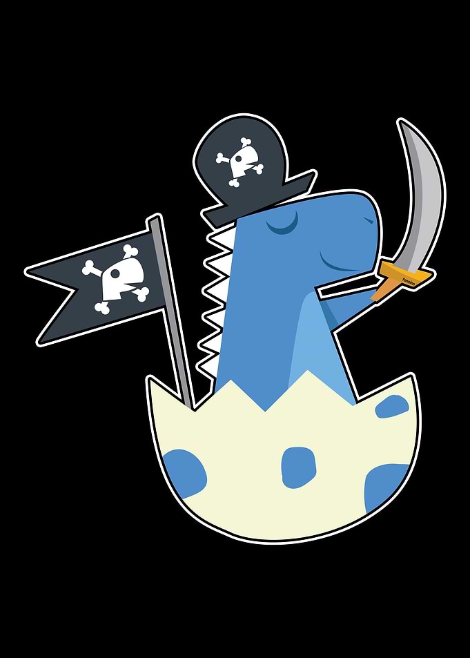 Pirate Dinosaur TRex egg