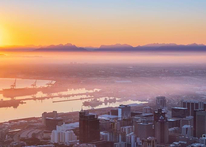 Table mountain at sunrise