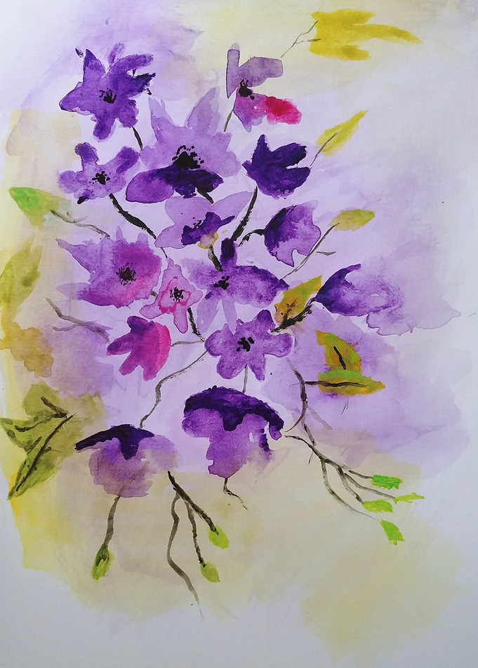 purple flowers