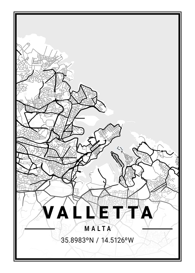 Valletta Light City Map