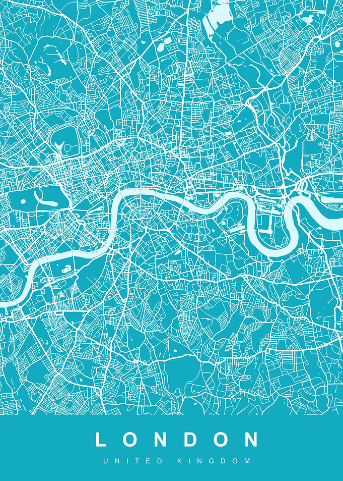Map London England UK