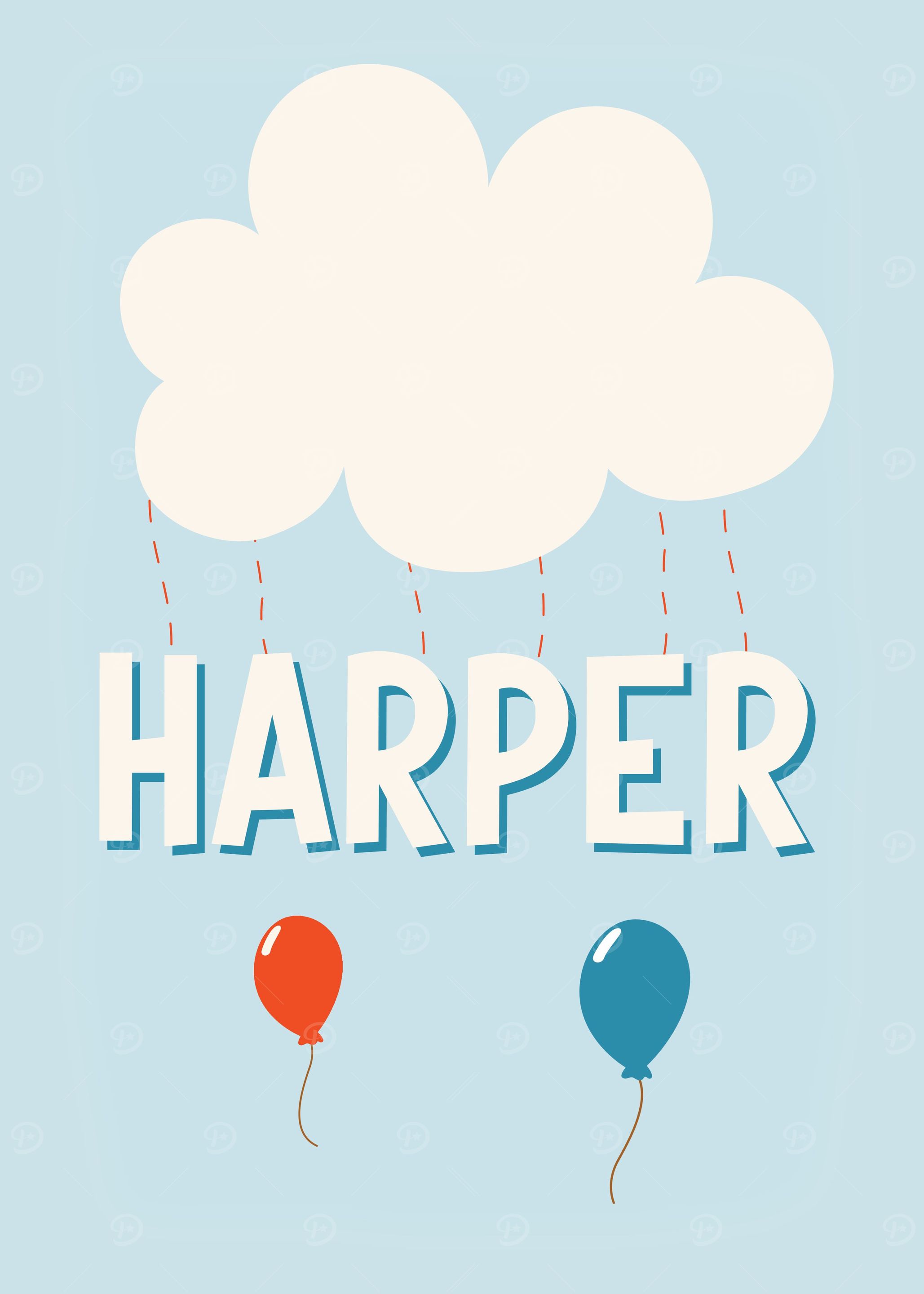 Harper Baby Name Gift Sign