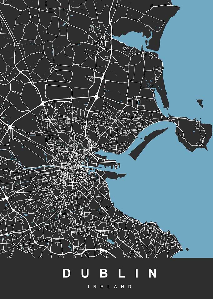 Map Dublin Ireland