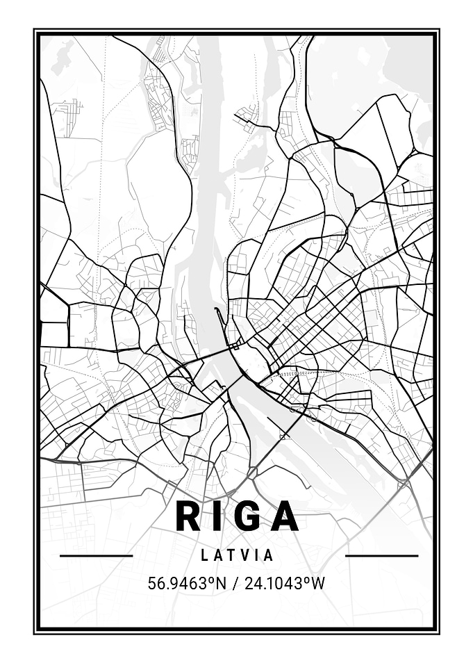 Riga Light City Map
