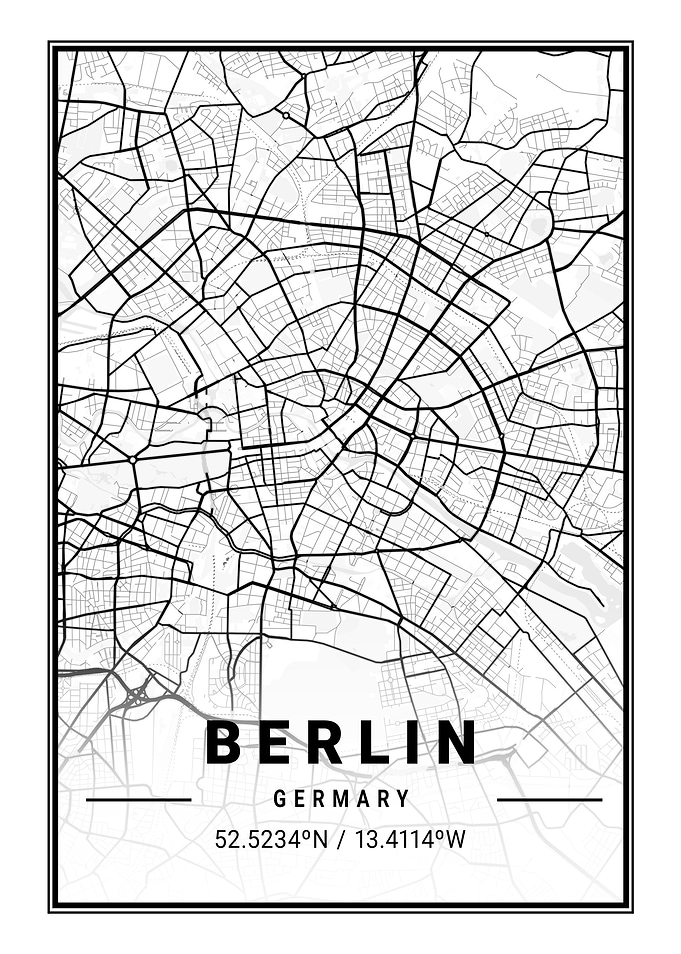 Berlin Light City Map
