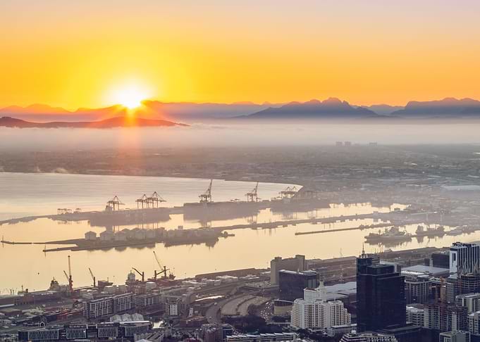Table mountain at sunrise