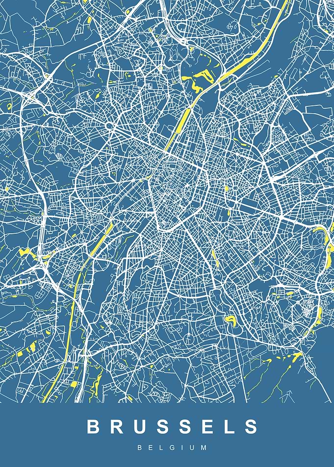 Map Brussels Belgium