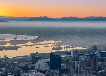 Table mountain at sunrise