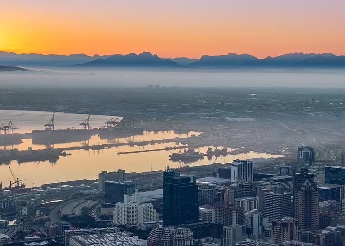 Table mountain at sunrise